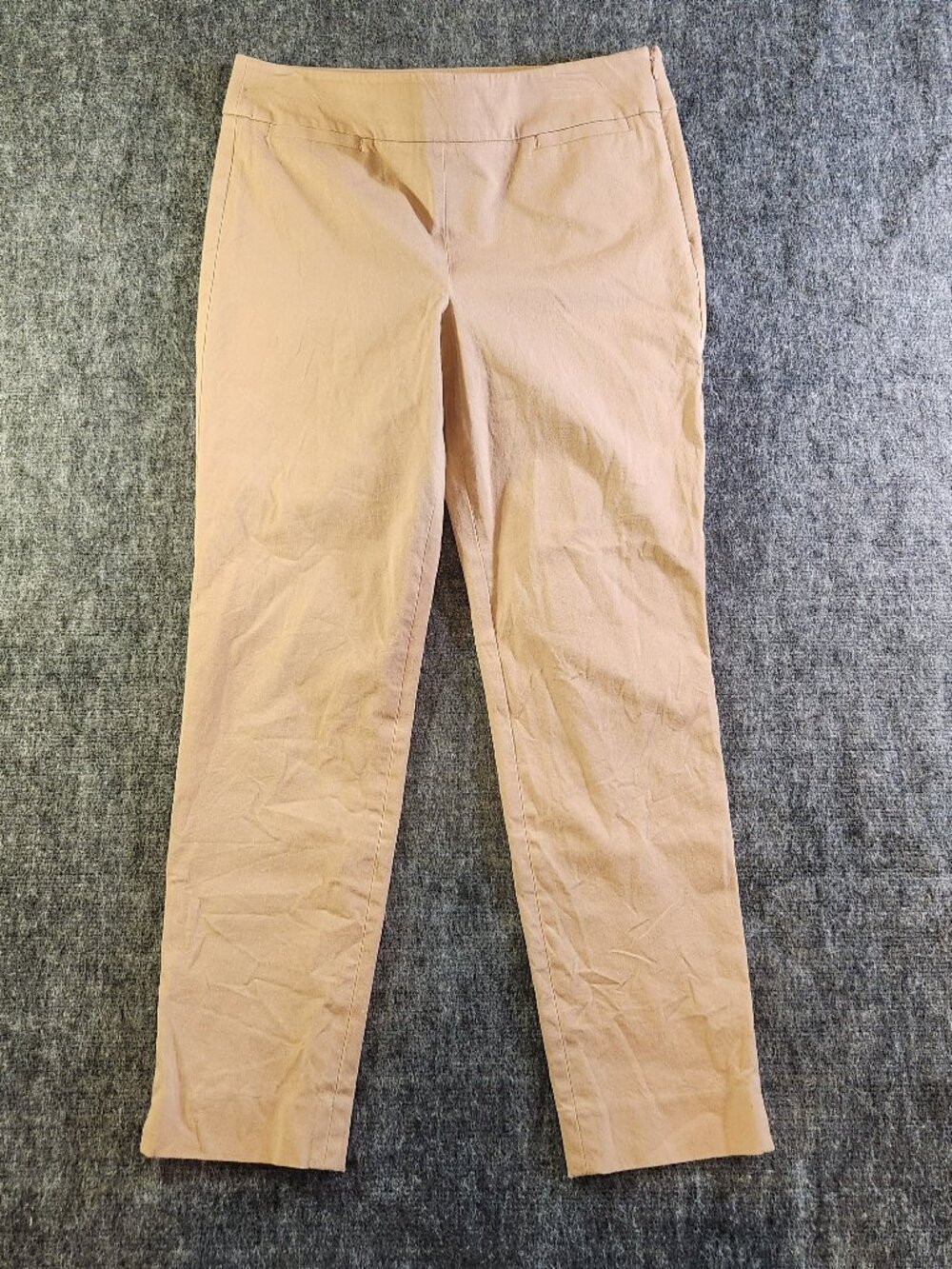 Talbots Chatham Slim Ankle Pants Camel Tan Size 8 Side Zip Career